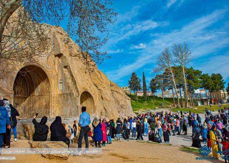 طاق‌بستان میزبان مهمانان نوروزی در آخرین روزهای تعطیلات نوروز 1401