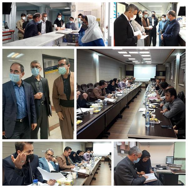 پیگیری مسائل و مشکلات بیمارستان جوانرود در پایش میدانی معاونت درمان