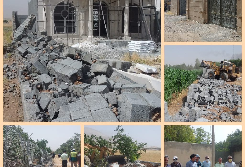 16 مورد قلع و قمع ساخت و سازهای غیرمجاز در اراضی کشاورزی شهرستان کرمانشاه