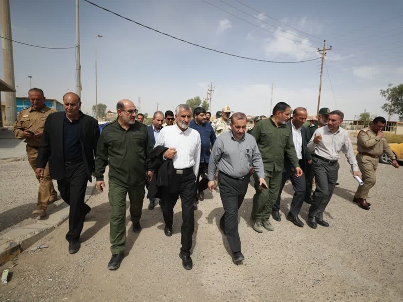 بازدید رئیس ستاد مرکزی اربعین و استاندار کرمانشاه از پروژه های اربعین استان