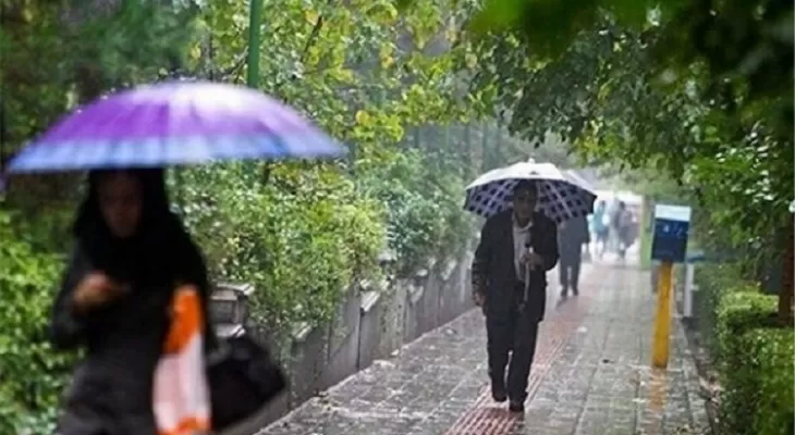 هوای کرمانشاه بارانی می‌شود