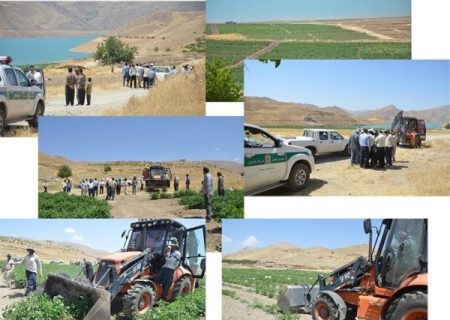 چند هکتار از اراضی تصرف شده اطراف سد گاوشان آزاد گردید