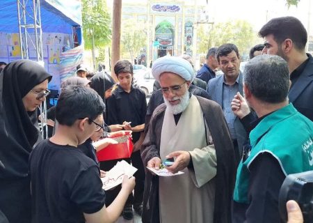 بازدید امام جمعه و استاندار کرمانشاه از موکب کنگاور