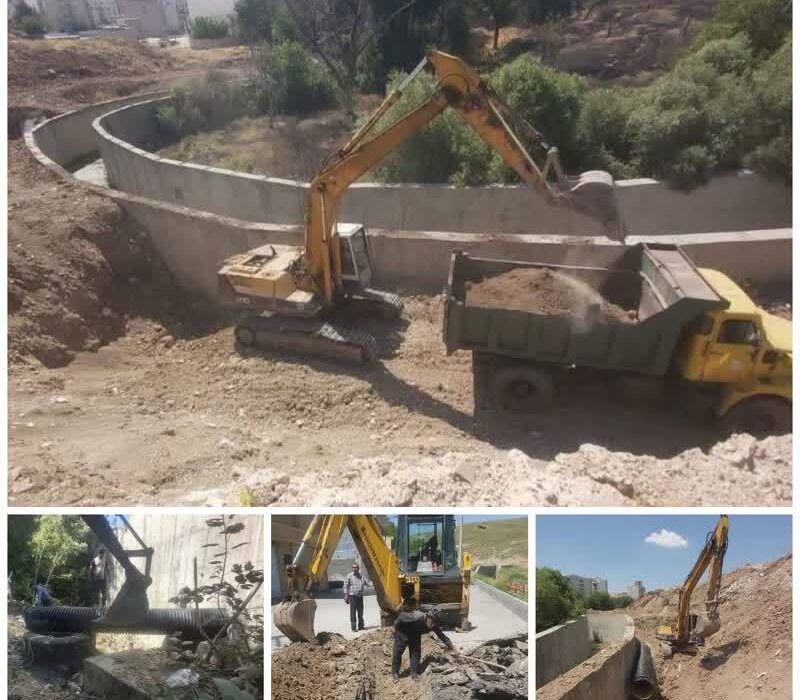 رفع مشکل شبکه فاضلاب قسمتی از آبشوران با اجرای ۵۷۰ متر لوله‌گذاری