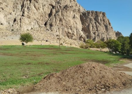 فضای سبز مجموعه جهانی بیستون بازسازی شد
