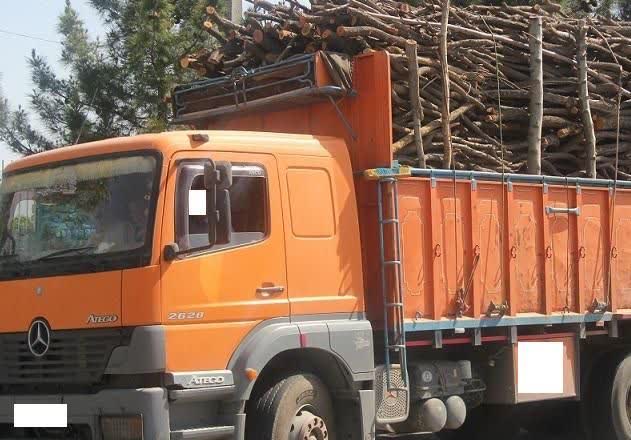 کشف 3تن چوب قاچاق در صحنه کرمانشاه