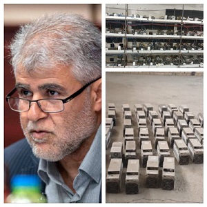 کشف و جمع آوری ۱۰۳ ماینر غیرمجاز از یک مزرعه در کرمانشاه