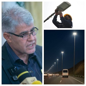 جایگزینی چراغ های معابر کرمانشاه با چراغ های LED کم مصرف