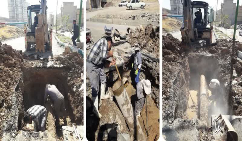 بازگشت پایداری دو خط حیاتی آب شهر کرمانشاه