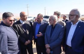 بازدید استاندار و نمایندگان کرمانشاه از بزرگترین مزرعه طلای سرخ