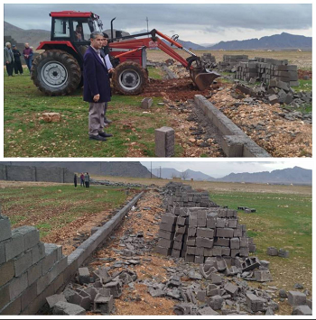 رفع تصرف ۲۲۸۸ مترمربع از اراضی ملی بیستون