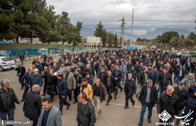 آیین تشییع و خاکسپاری  پهلوان و پیشکسوت ورزش کشتی کشور، “حاج حبیب‌اله محلوجی”