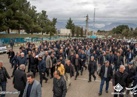 آیین تشییع و خاکسپاری  پهلوان و پیشکسوت ورزش کشتی کشور، “حاج حبیب‌اله محلوجی”