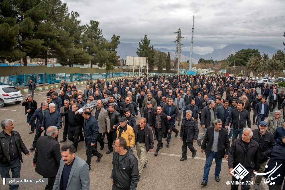 آیین تشییع و خاکسپاری  پهلوان و پیشکسوت ورزش کشتی کشور، “حاج حبیب‌اله محلوجی”