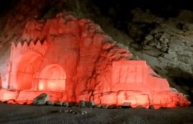 در حمایت از بیماران هموفیلی و به یاد شهدای جنگ رمضان تاق‌بستان سرخ شد