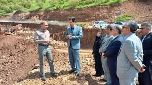 بازدید میدانی معاون عمرانی استاندار کرمانشاه از قطعه رانشی شاهو